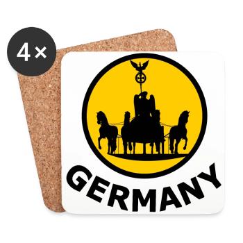 The fans from Germany - Coasters (set of 4) - white - Front