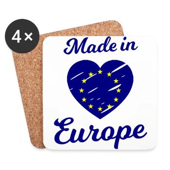 L’amour de l’Europe - Dessous de verre (lot de 4) - blanc - Devant