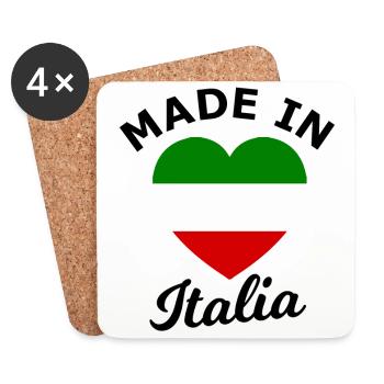 Love from Italy - Coasters (set of 4) - white - Front