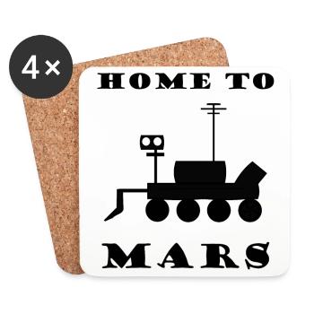 Home on Mars - Coasters (set of 4) - white - Front