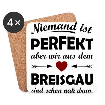 Breisgau dans le Badnerland - Dessous de verre (lot de 4) - blanc - Devant