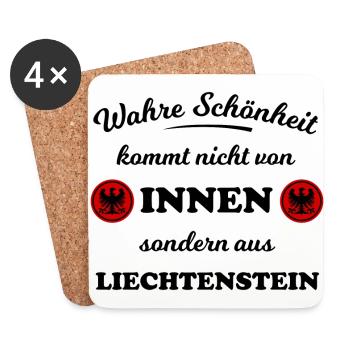The homeland of Liechtenstein - Coasters (set of 4) - white - Front