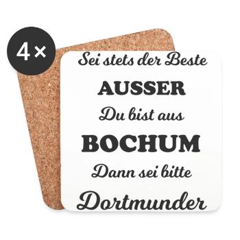 Fans from the Ruhr area - Coasters (set of 4) - white - Front