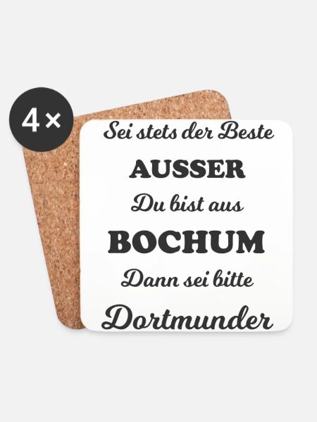 Fans aus dem Ruhrgebiet - Untersetzer (4er-Set) - Weiß