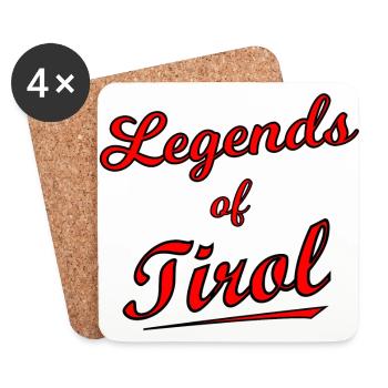 Die Tiroler Legenden - Untersetzer (4er-Set) - Weiß - Vorne