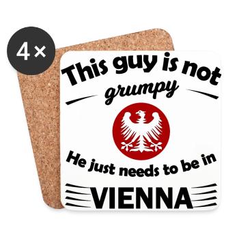 Beautiful Vienna in Austria - Coasters (set of 4) - white - Front
