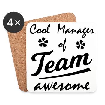Der beste Team Supervisor - Untersetzer (4er-Set) - Weiß - Vorne