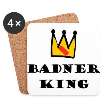 Der König des Badnerlands - Untersetzer (4er-Set) - Weiß - Vorne
