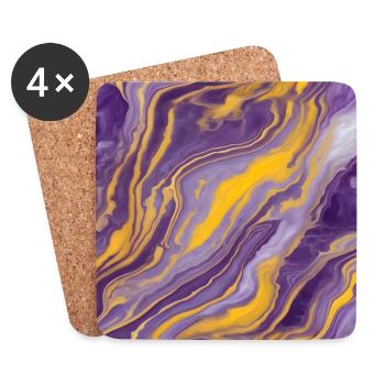 Colorful Marble Texture Wallpaper Background - Coasters (set of 4) - white - Front