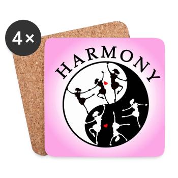Ballet Harmony in Ying Yang - Coasters (set of 4) - white - Front