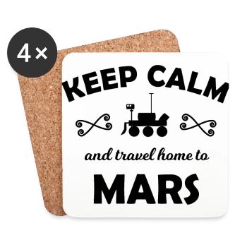 Vacances dans l’espace - Dessous de verre (lot de 4) - blanc - Devant