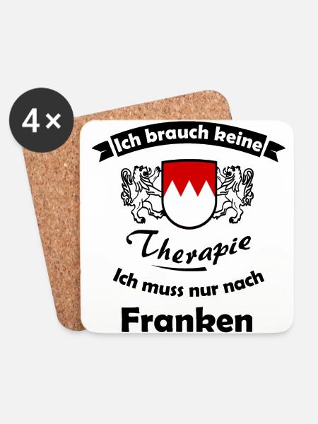 Die Therapie in Franken - Untersetzer (4er-Set) - Weiß