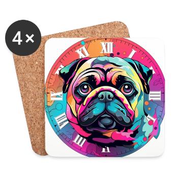 My beloved dog - Coasters (set of 4) - white - Front
