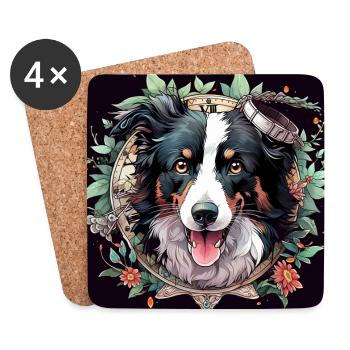 Hi here I am - Coasters (set of 4) - white - Front