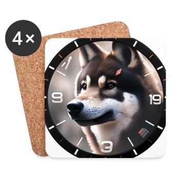 Distant Gaze - Coasters (set of 4) - white - Front
