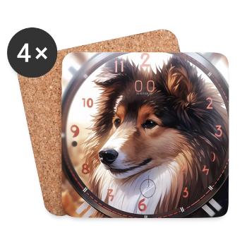 Calm & Powerful - Coasters (set of 4) - white - Front