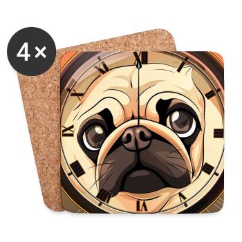 The endearing gaze - Coasters (set of 4) - white - Front