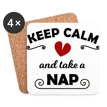 Sleep and rest - Coasters (set of 4) - white - Front
