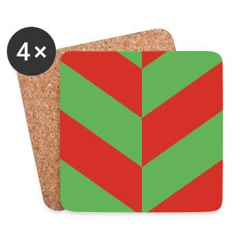 BLOW UP MOVIE: POP ART CUSHION 'DIAGONAL OP ART' - Coasters (set of 4) - white - Front