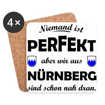 Die Nürnberger in Franken - Untersetzer (4er-Set) - Weiß - Vorne