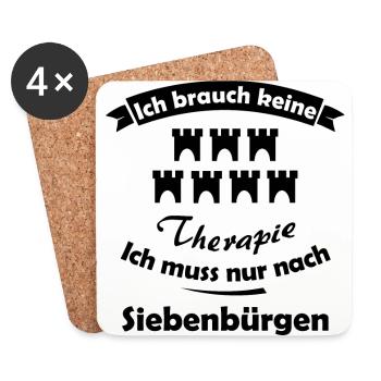 Der Urlaub in Siebenbürgen - Untersetzer (4er-Set) - Weiß - Vorne