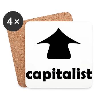 Der Investor und Kapitalist - Untersetzer (4er-Set) - Weiß - Vorne