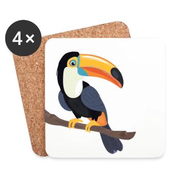 Toucan - Coasters (set of 4) - white - Front