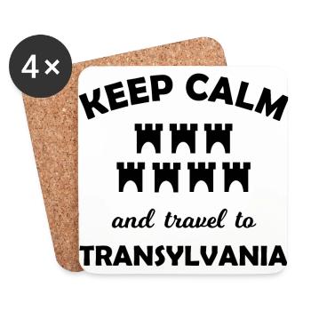 Holidays in Transylvania - Coasters (set of 4) - white - Front