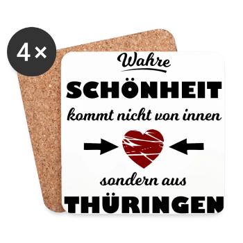The Thuringians are coming - Coasters (set of 4) - white - Front