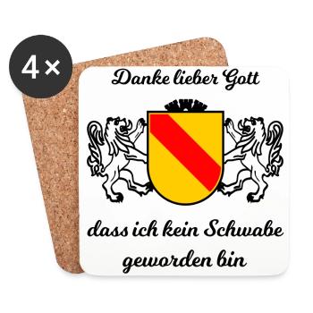 Mieux vaut le Badensi que le Souabe - Dessous de verre (lot de 4) - blanc - Devant