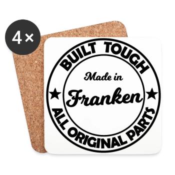 Der Franke aus dem Süden - Untersetzer (4er-Set) - Weiß - Vorne