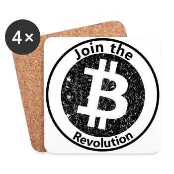 Werde Teil der Revolution - Untersetzer (4er-Set) - Weiß - Vorne