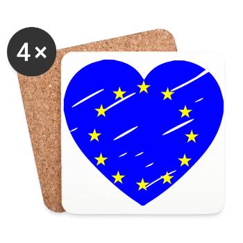 A heart for Europe - Coasters (set of 4) - white - Front