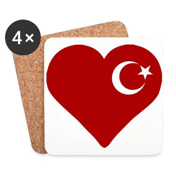 Die türkische Liebe - Untersetzer (4er-Set) - Weiß - Vorne