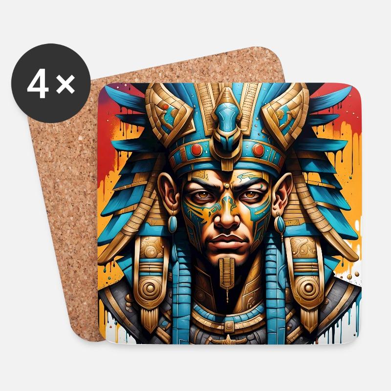 Pharao - Untersetzer (4er-Set) - Weiß