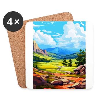Sierra De Guadarrama Nationalpark Spanien Poster - Untersetzer (4er-Set) - Weiß - Vorne