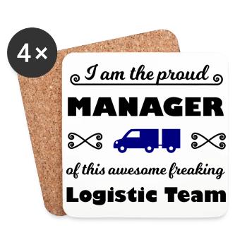 The best logistics - Coasters (set of 4) - white - Front