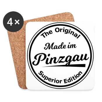 Du magnifique Pinzgau - Dessous de verre (lot de 4) - blanc - Devant
