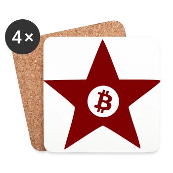 The Bitcoin Crypto Revolution - Coasters (set of 4) - white - Front