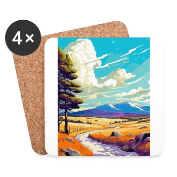 Cairngorms Scotland Uk Travel Poster Souvenir WPA - Coasters (set of 4) - white - Front