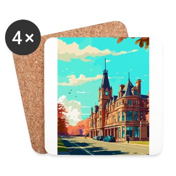 Harrogate England Uk Travel Poster Souvenir WPA - Coasters (set of 4) - white - Front