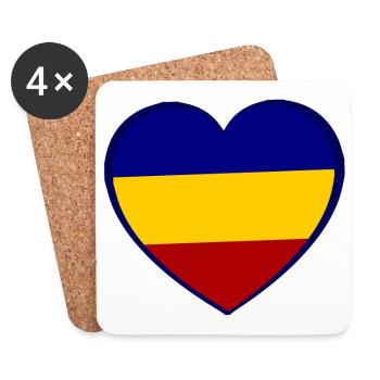 Die rumänische Liebe - Untersetzer (4er-Set) - Weiß - Vorne
