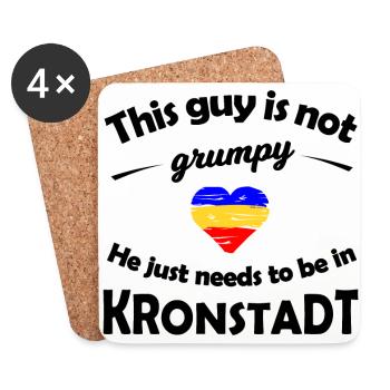 Sehnsucht nach Kronstadt - Untersetzer (4er-Set) - Weiß - Vorne