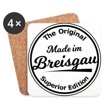 Les habitants du Brisgau à Baden - Dessous de verre (lot de 4) - blanc - Devant