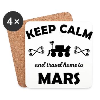 Die Entdecker des Mars - Untersetzer (4er-Set) - Weiß - Vorne