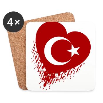 The fans of Turkey - Coasters (set of 4) - white - Front
