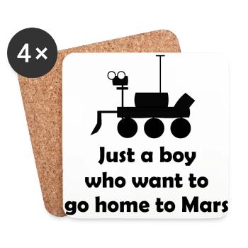 Der Planet Mars - Untersetzer (4er-Set) - Weiß - Vorne