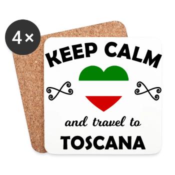 Reise zur Toskana Italien - Untersetzer (4er-Set) - Weiß - Vorne