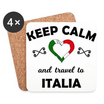 Holidays in beautiful Italy - Coasters (set of 4) - white - Front