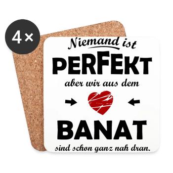 Die Heimat im Banat - Untersetzer (4er-Set) - Weiß - Vorne